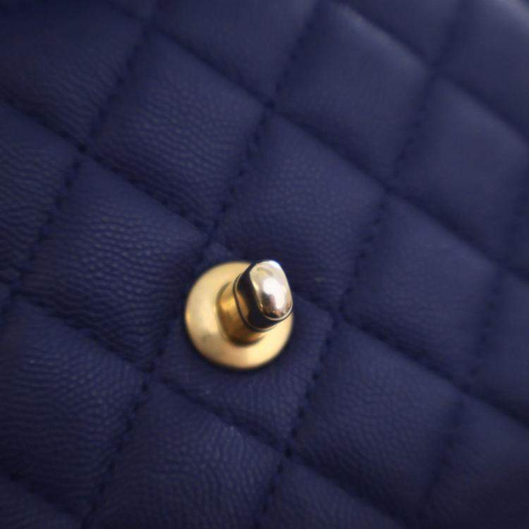 Pre Owned Chanel Mini Caviar Coco Handle Bag