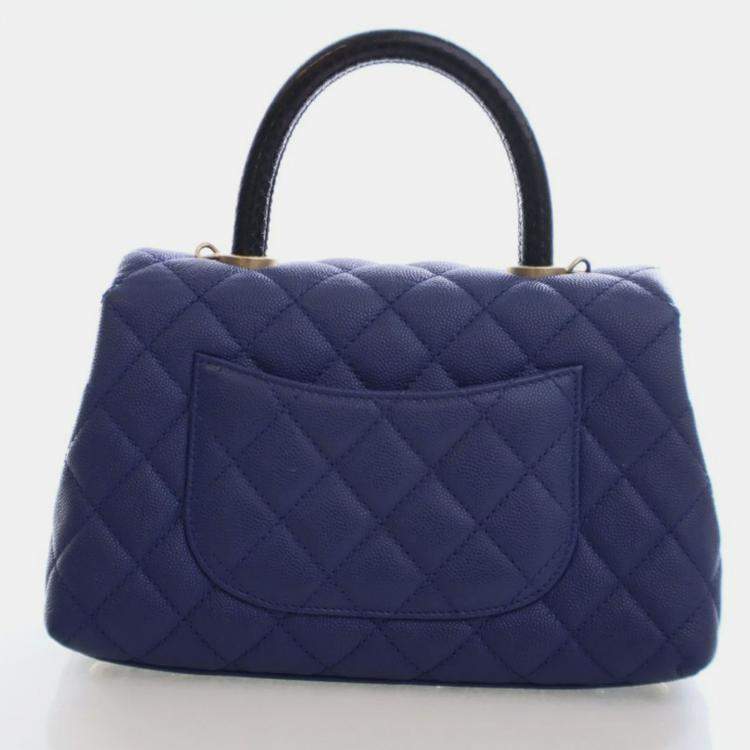 Pre Owned Chanel Mini Caviar Coco Handle Bag
