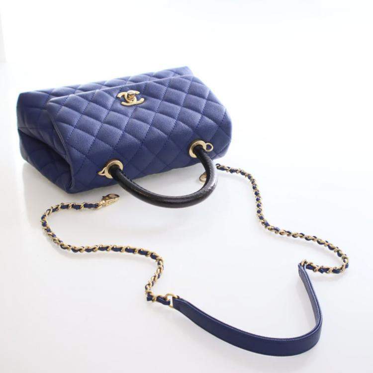 Pre Owned Chanel Mini Caviar Coco Handle Bag