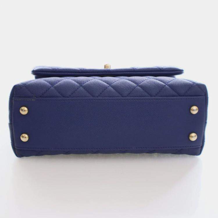 Pre Owned Chanel Mini Caviar Coco Handle Bag