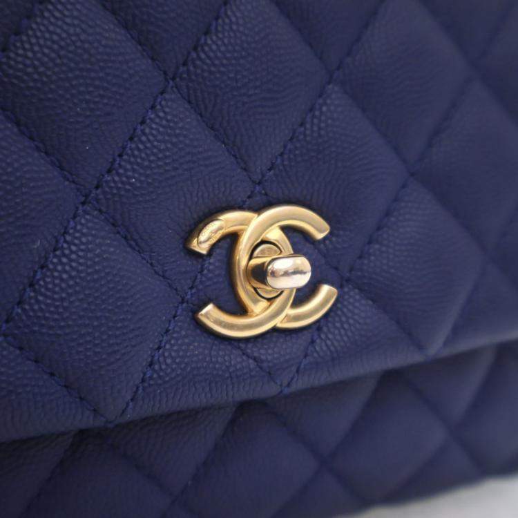 Pre Owned Chanel Mini Caviar Coco Handle Bag