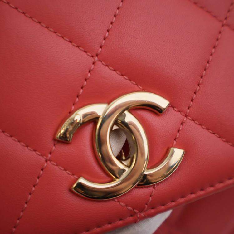 Pre Owned Chanel Small Lambskin Trendy CC Top Handle Bag