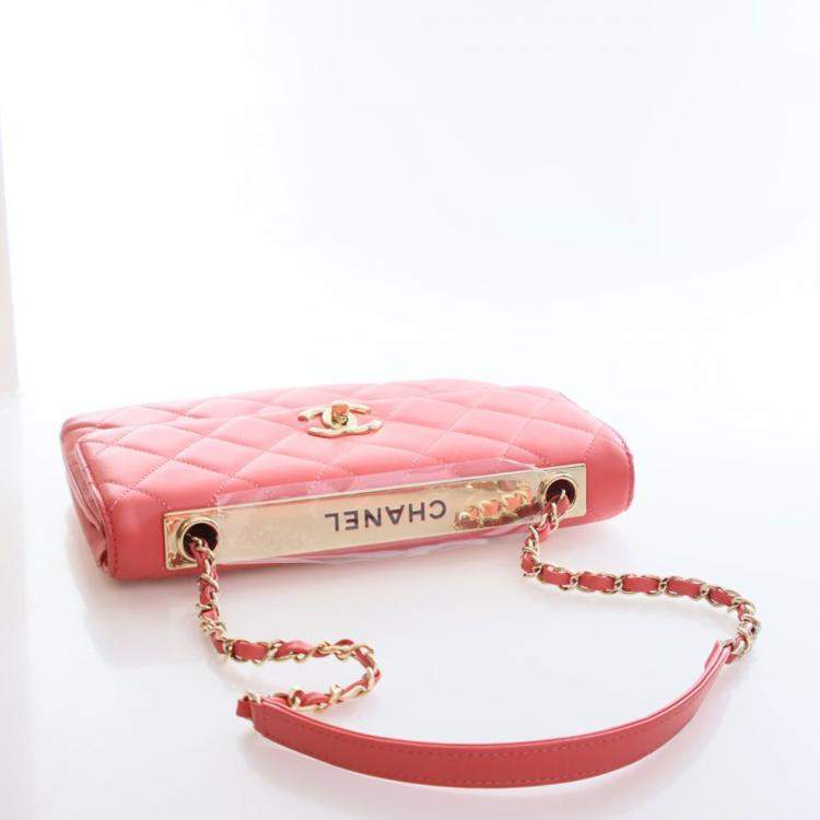 Pre Owned Chanel Small Lambskin Trendy CC Top Handle Bag