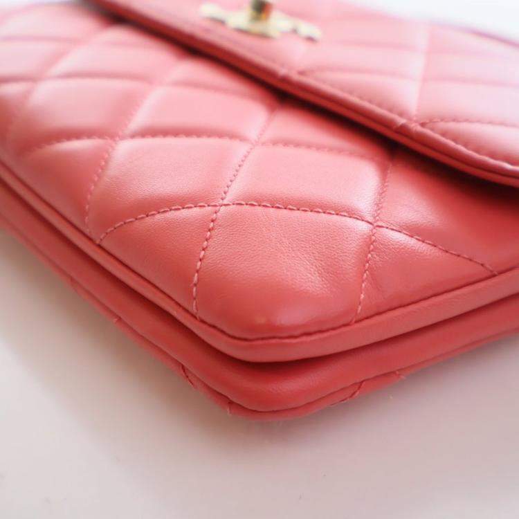 Pre Owned Chanel Small Lambskin Trendy CC Top Handle Bag