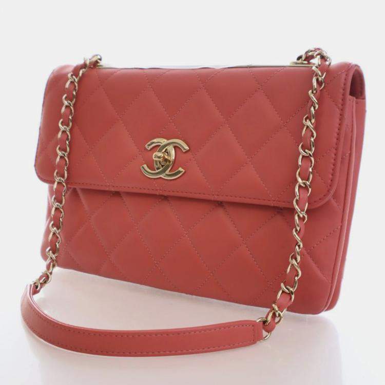 Pre Owned Chanel Small Lambskin Trendy CC Top Handle Bag