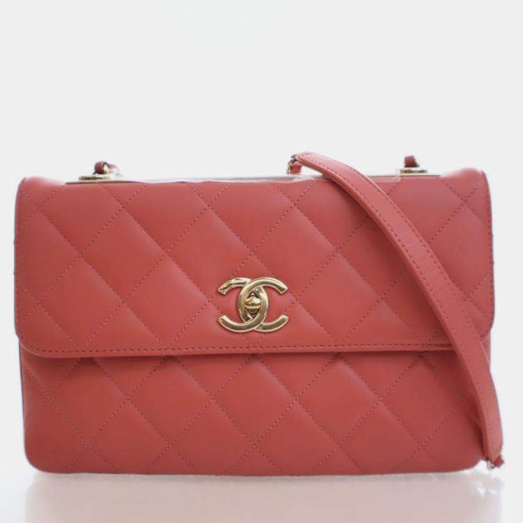 Pre Owned Chanel Small Lambskin Trendy CC Top Handle Bag
