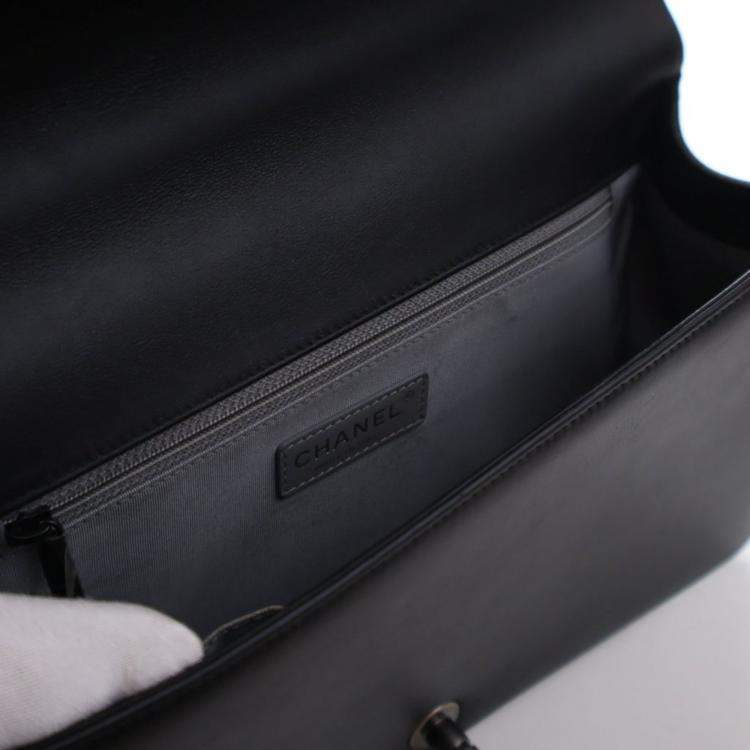 Pre Owned Chanel Large Lambskin Boy Bag