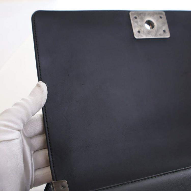 Pre Owned Chanel Large Lambskin Boy Bag