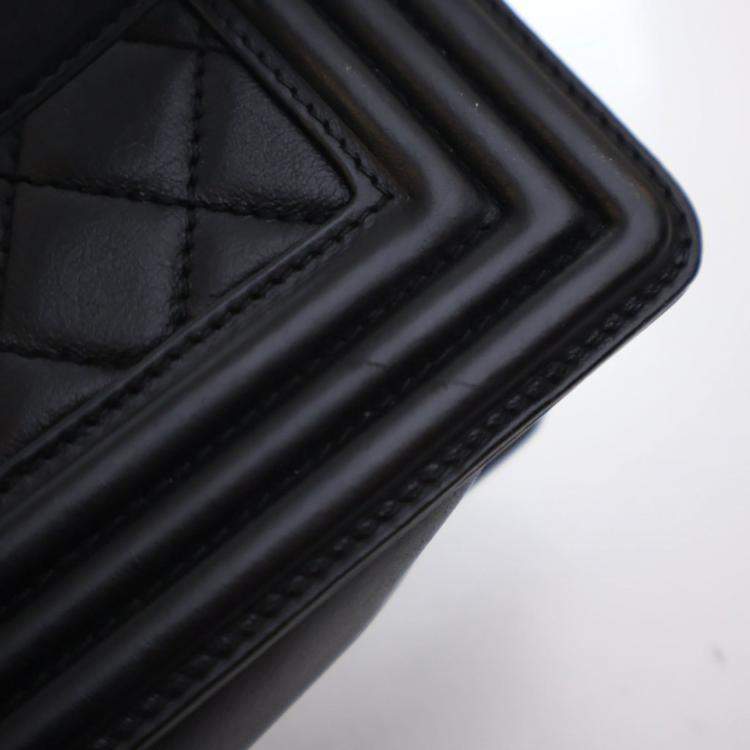 Pre Owned Chanel Large Lambskin Boy Bag