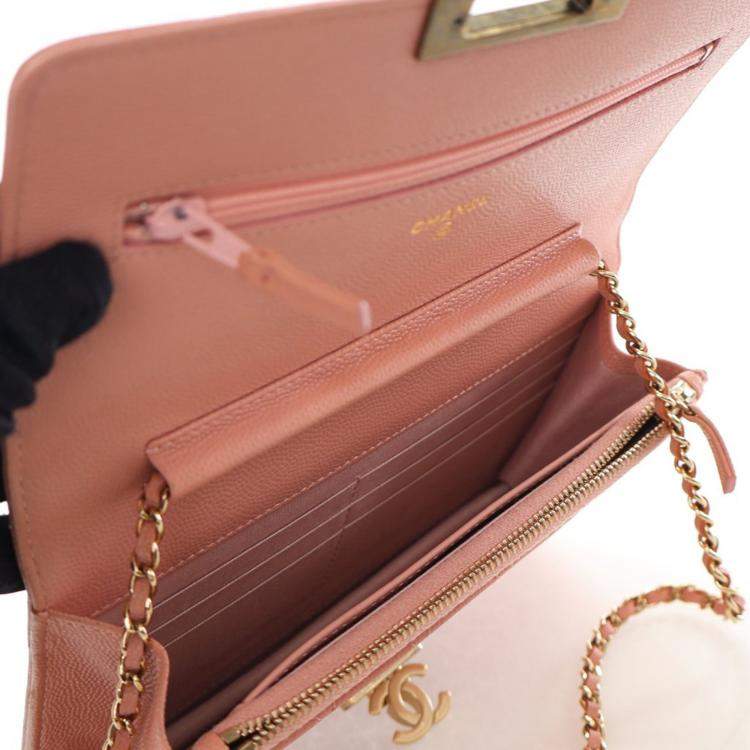 Pre Owned Chanel Caviar Golden Class Wallet on a Chain (WOC)