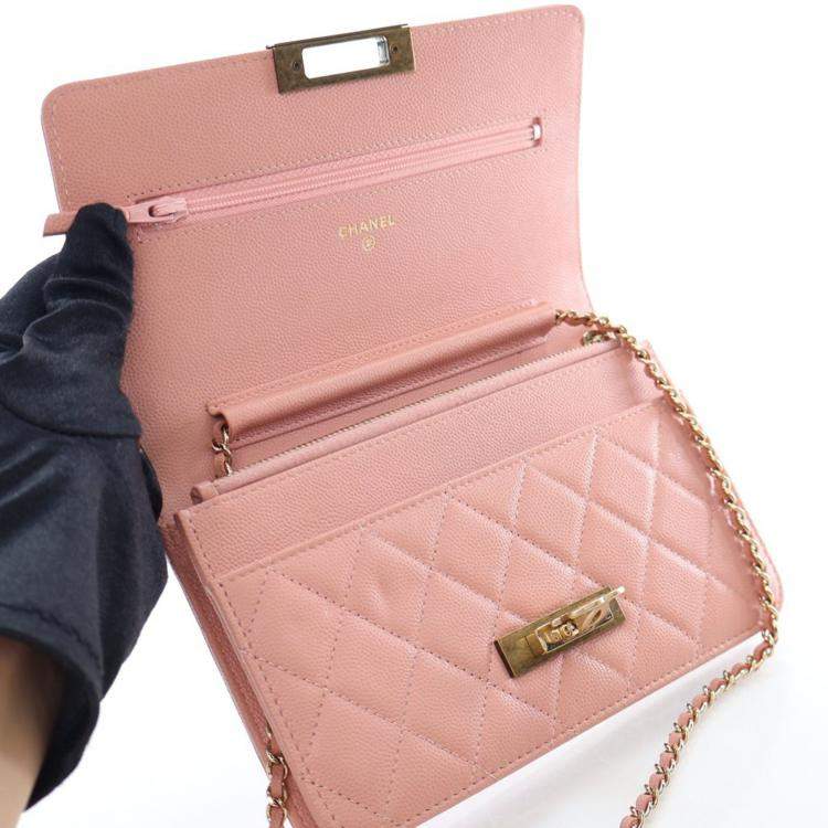 Pre Owned Chanel Caviar Golden Class Wallet on a Chain (WOC)