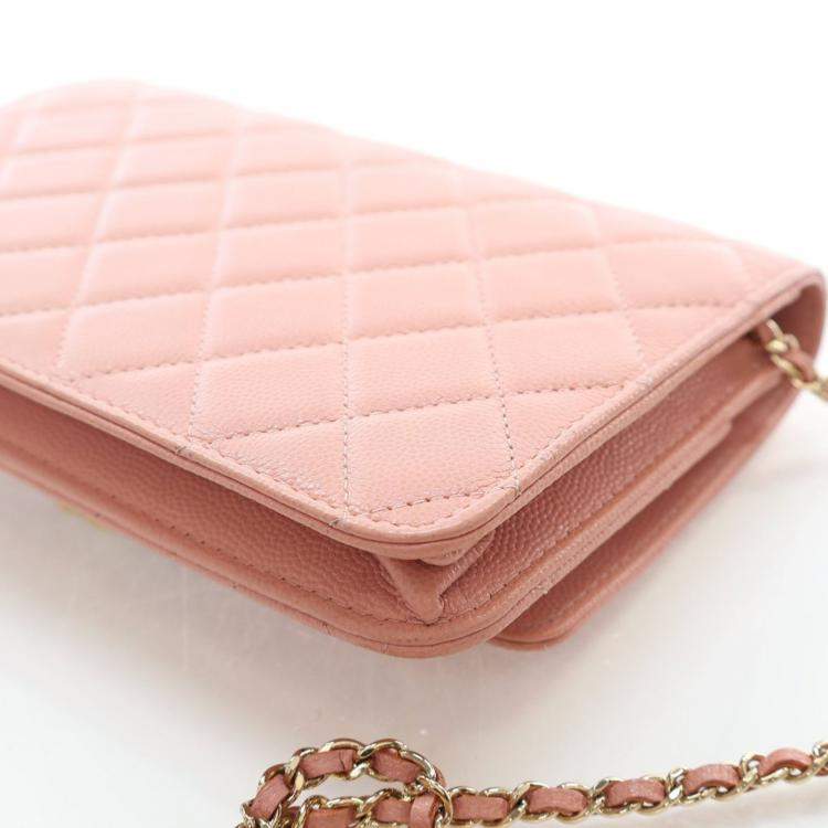 Pre Owned Chanel Caviar Golden Class Wallet on a Chain (WOC)