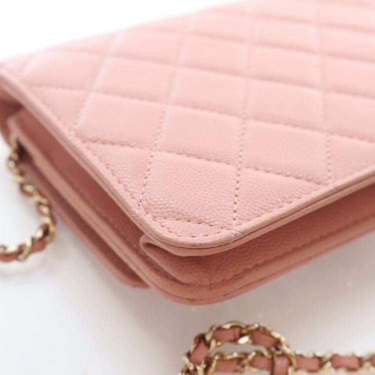 Pre Owned Chanel Caviar Golden Class Wallet on a Chain (WOC)