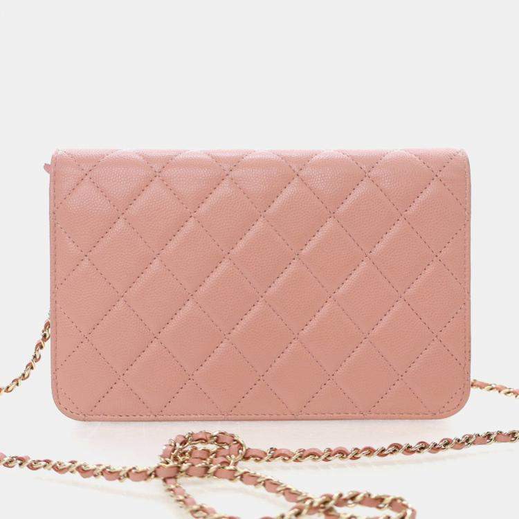 Pre Owned Chanel Caviar Golden Class Wallet on a Chain (WOC)