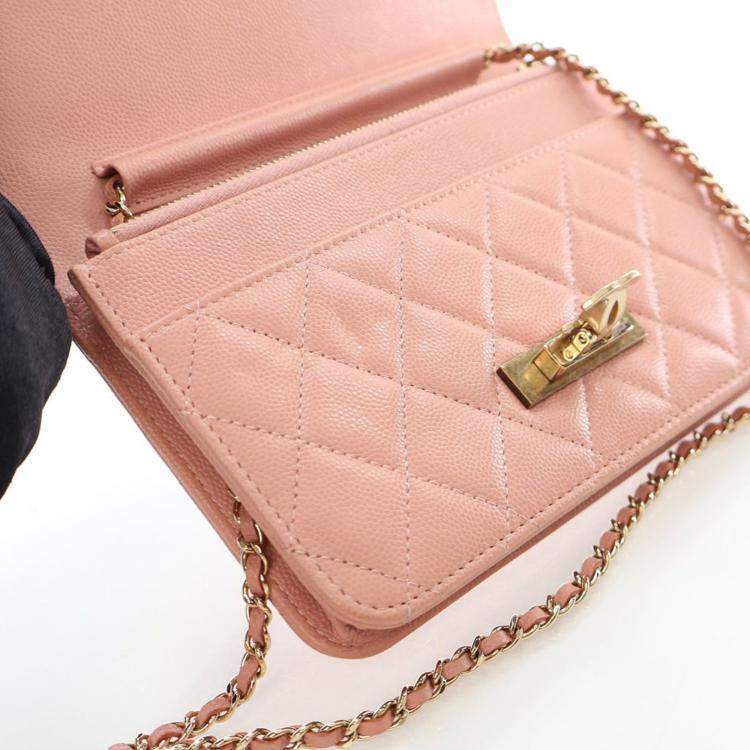 Pre Owned Chanel Caviar Golden Class Wallet on a Chain (WOC)
