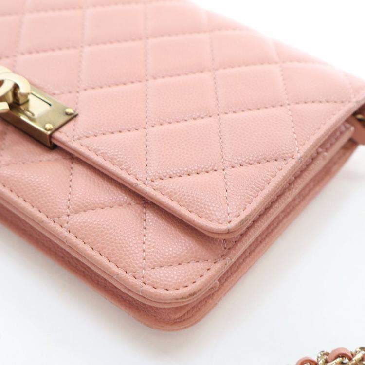 Pre Owned Chanel Caviar Golden Class Wallet on a Chain (WOC)
