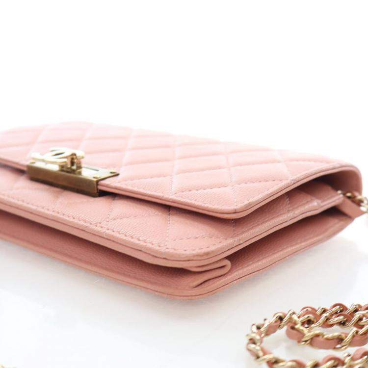 Pre Owned Chanel Caviar Golden Class Wallet on a Chain (WOC)
