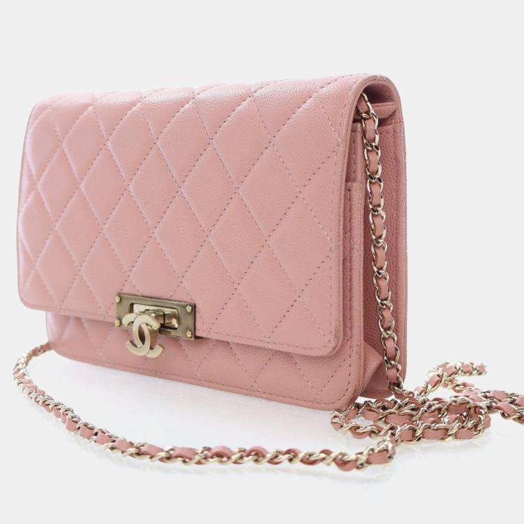 Pre Owned Chanel Caviar Golden Class Wallet on a Chain (WOC)