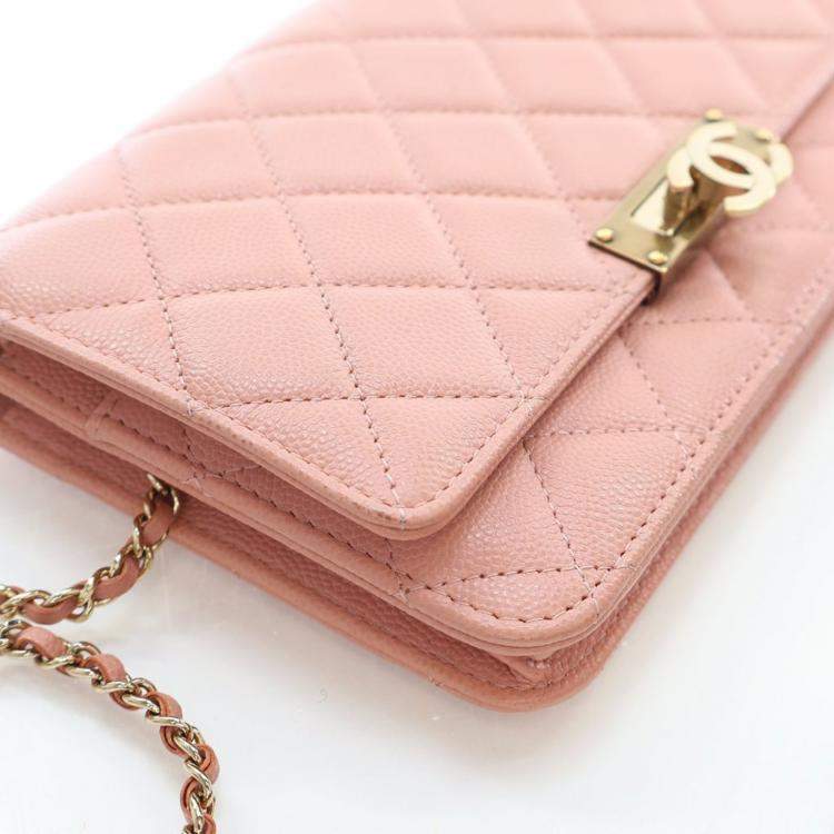 Pre Owned Chanel Caviar Golden Class Wallet on a Chain (WOC)