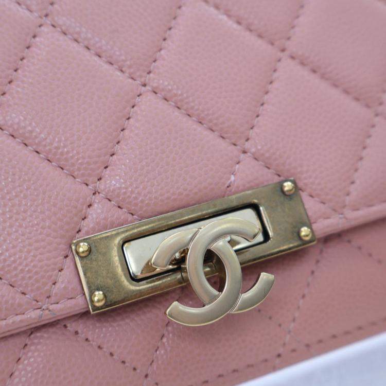 Pre Owned Chanel Caviar Golden Class Wallet on a Chain (WOC)