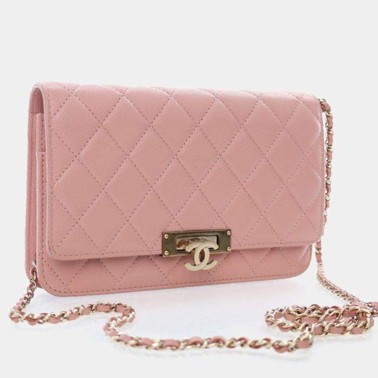 Pre Owned Chanel Caviar Golden Class Wallet on a Chain (WOC)