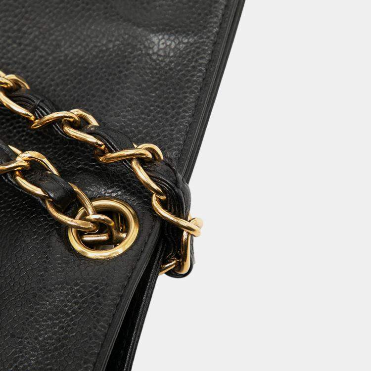 Pre Owned Chanel Black CC Caviar Tote