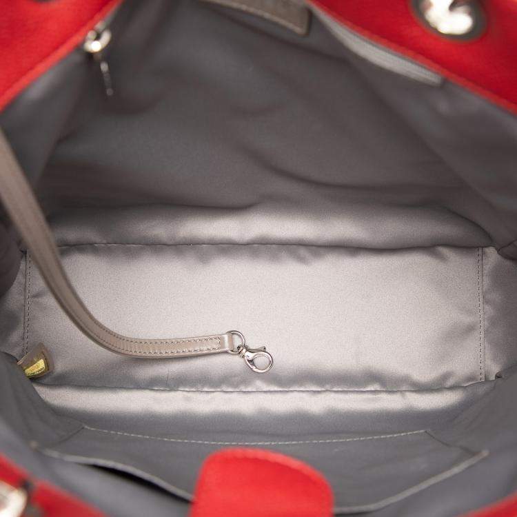 Pre Owned Chanel Red Caviar Vertical Grand Shopping Tote