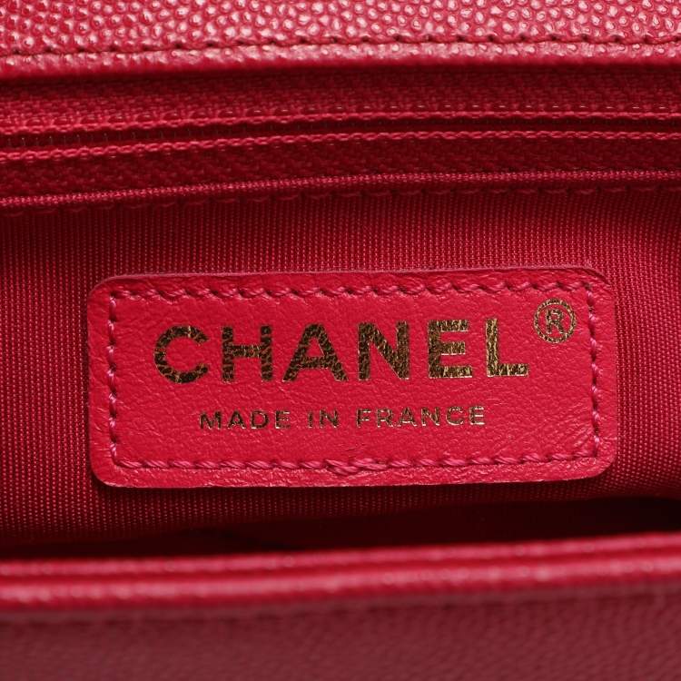 Pre Owned Chanel Mew Medium Boy Pink Quilted Leather Flap bag