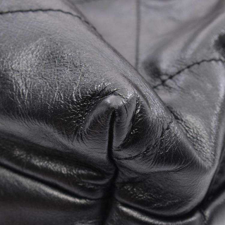 Pre Owned Chanel 22 Large Backpack Leather Black