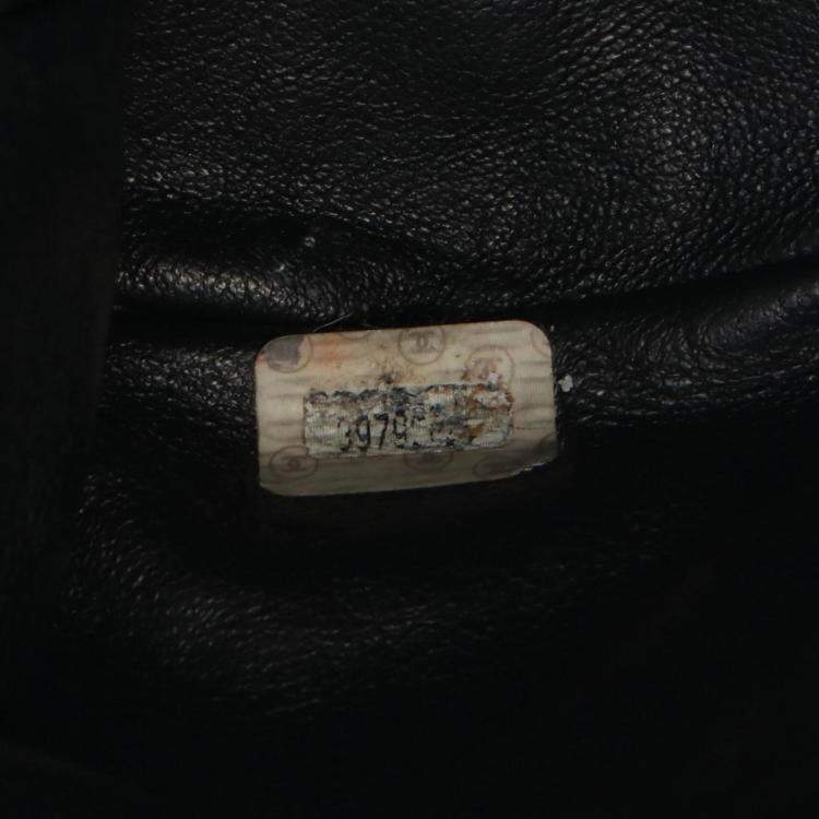 Pre Owned Chanel Matelasse Backpack Bag In Lambskin Leather Black