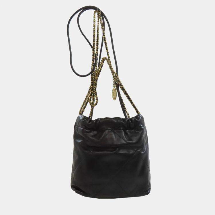 Pre Owned Chanel 22 Gold Hardware Lambskin Handbag