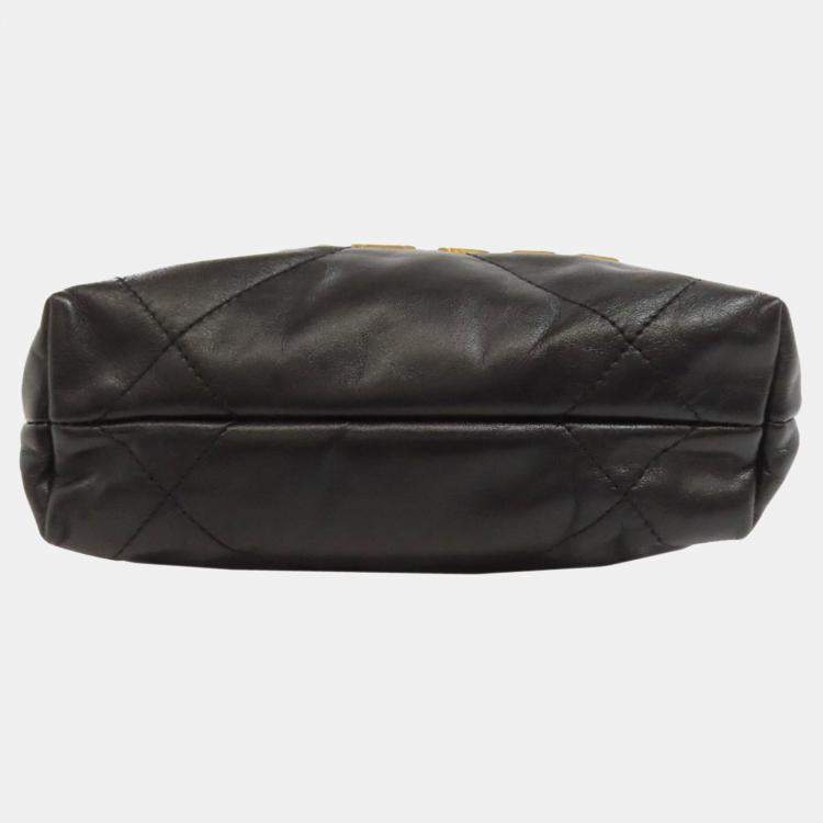 Pre Owned Chanel 22 Gold Hardware Lambskin Handbag