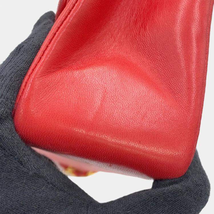 Pre Owned Chanel Chain Shoulder Bag Matelasse Coco Mark Diana Lambskin