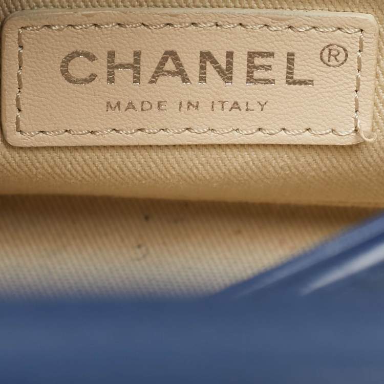 Pre Owned Chanel Neo Executive Mini Blue Leather Tote