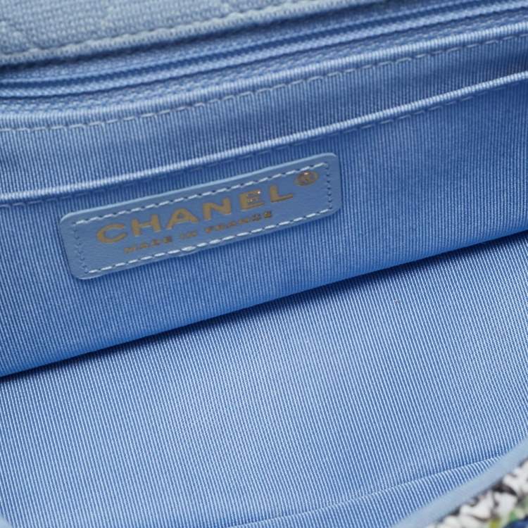 Pre Owned Chanel Classic Single Mini Multicolor Quilted Tweed Flap Bag