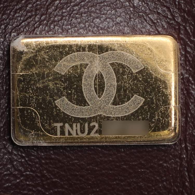 Pre Owned Chanel Coco Handle Large Black Quilted Caviar Leather Top Handle Bag