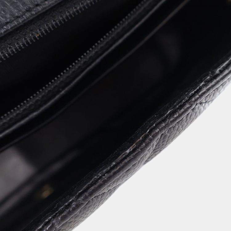 Pre Owned Chanel Black Jumbo Classic Caviar Single Flap