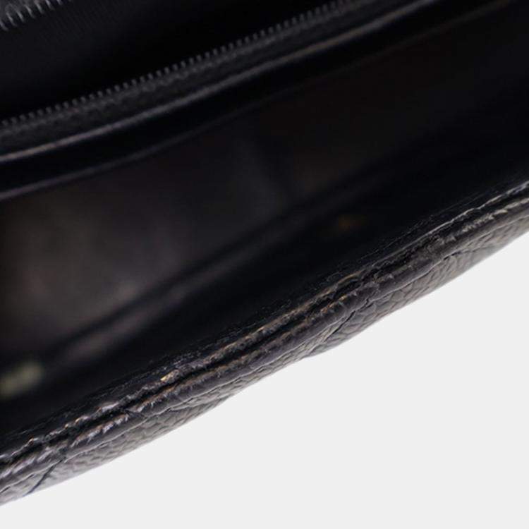 Pre Owned Chanel Black Jumbo Classic Caviar Single Flap