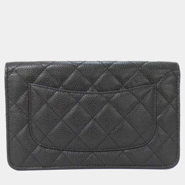 Pre Owned Chanel Timeless Classic Line Chain Wallet