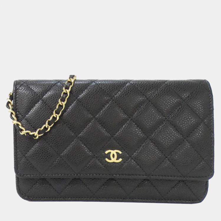 Pre Owned Chanel Timeless Classic Line Chain Wallet