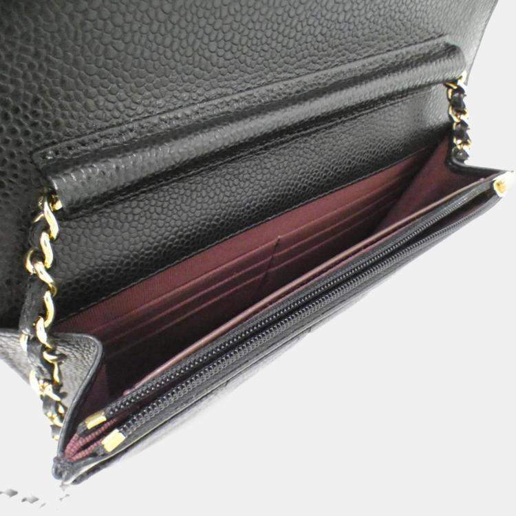 Pre Owned Chanel Timeless Classic Line Chain Wallet