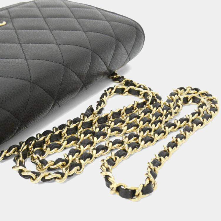 Pre Owned Chanel Timeless Classic Line Chain Wallet