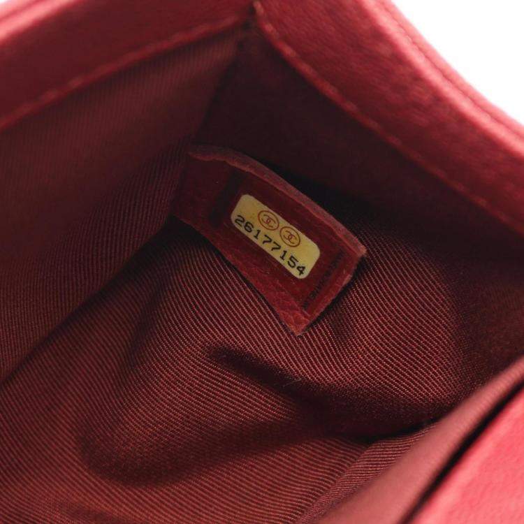Pre Owned Chanel Boy Chanel Small Shoulder Bag In Calfskin Leather Red