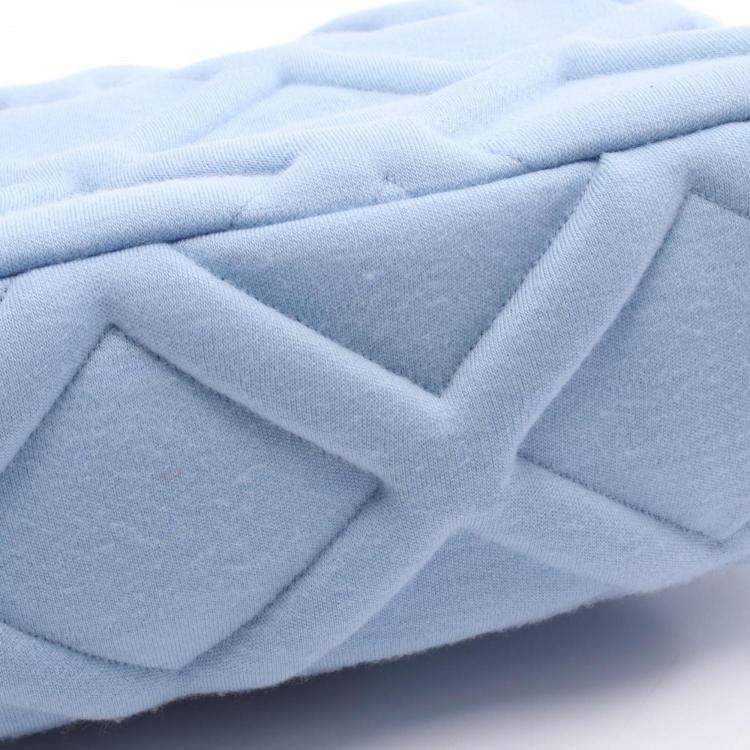 Pre Owned Chanel 19 Disneuf Shoulder Bag Cotton And Jersey Blue