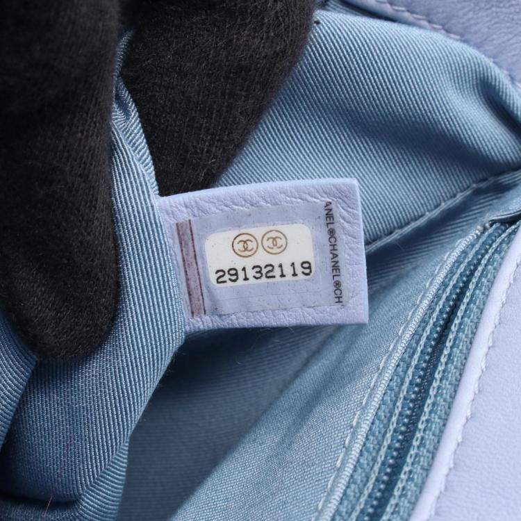 Pre Owned Chanel 19 Disneuf Shoulder Bag Cotton And Jersey Blue