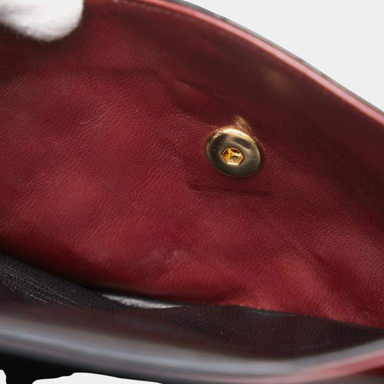 Pre Owned Chanel Matelasse Coco Mark Double Flap Shoulder Bag In Black And Gold Lambskin