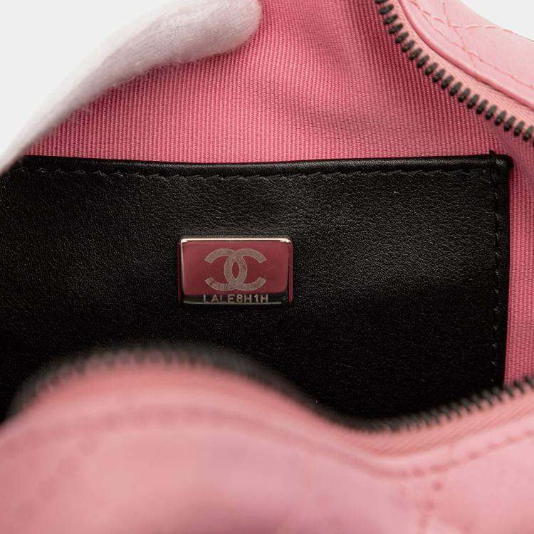 Pre Owned Chanel Pink Quilted Satin Walk Of Fame Star Crossbody