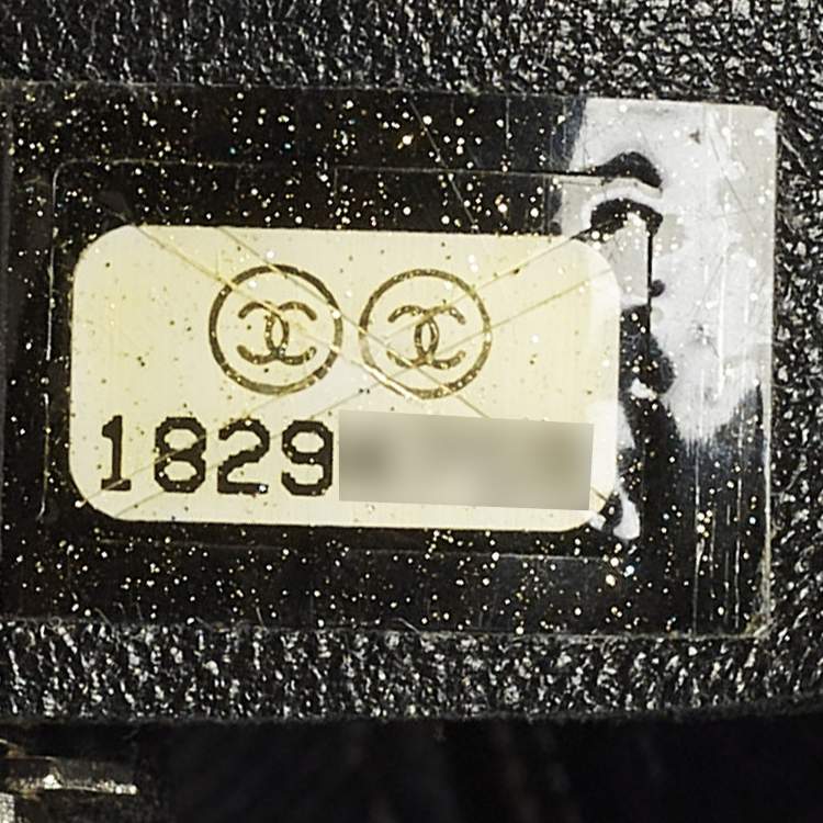 Pre Owned Chanel CC Timeless Black Caviar Quilted Leather Shopper Tote