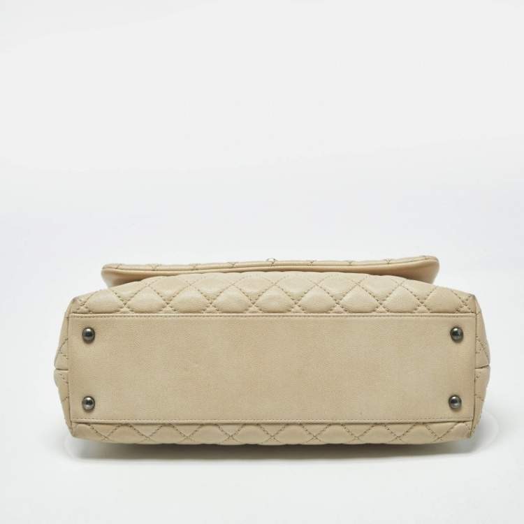 Pre Owned حقيبة شانيل كوكو جلد نقشة السحلية وجلد كافيار أحمر/ رصاصي متوسطة بيد علوية