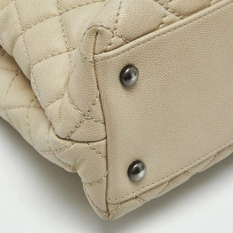 Pre Owned حقيبة شانيل كوكو جلد نقشة السحلية وجلد كافيار أحمر/ رصاصي متوسطة بيد علوية